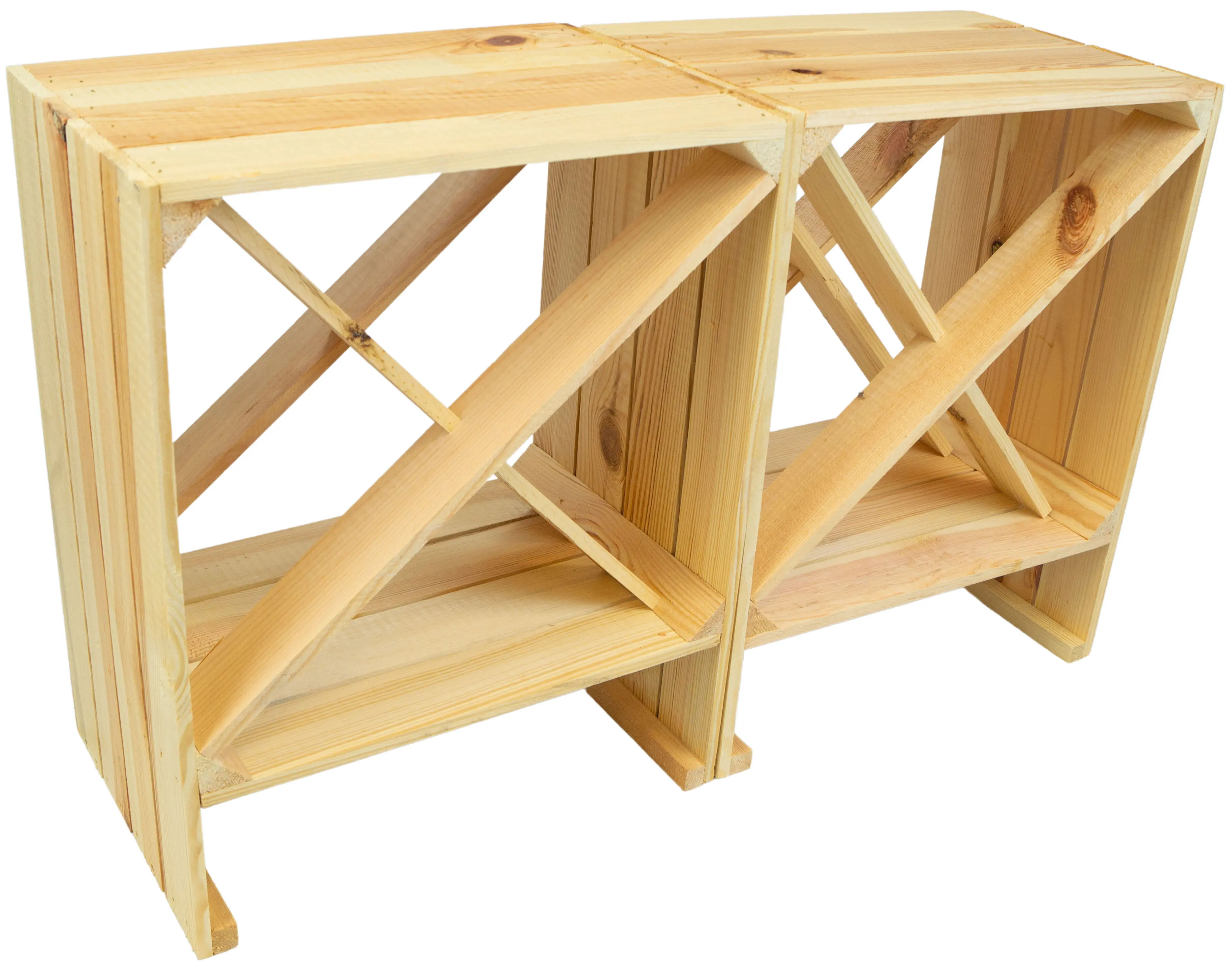 Weinregal "X" natur zur Flaschenlagerung weiß 50x40x27cm" Weinregal "X" natur zur Flaschenlagerung weiß 50x40x27cm"