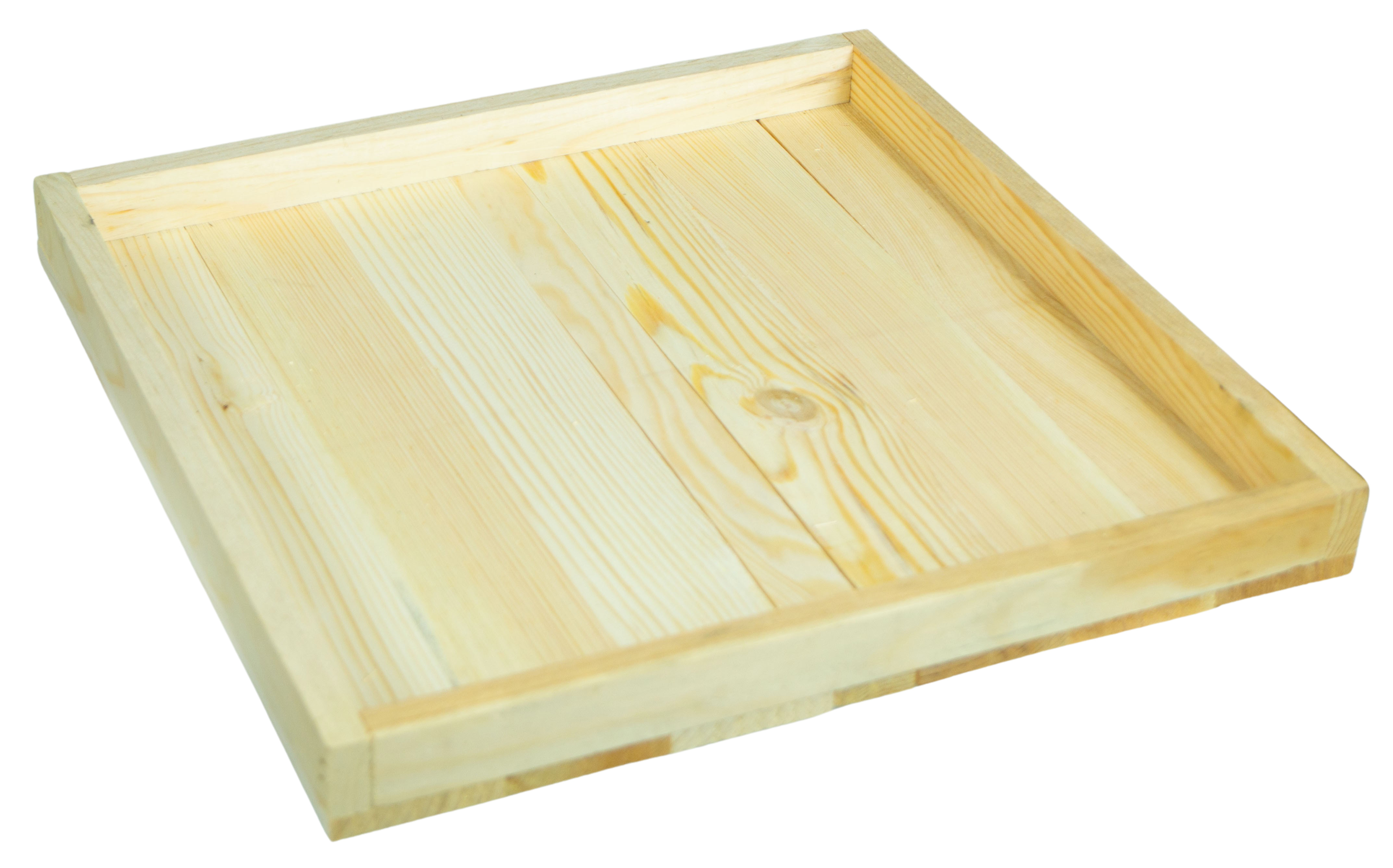 Kleines Dekotablett-Set aus 5 Holzkisten 40x40cm 8cm Höhe