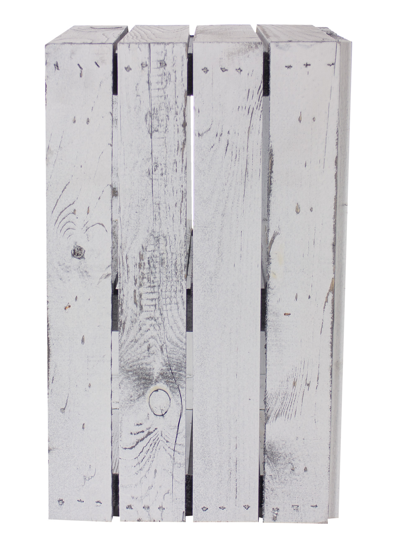 Regalkiste im Vintage Design "shabby white" quer 50x40x30cm