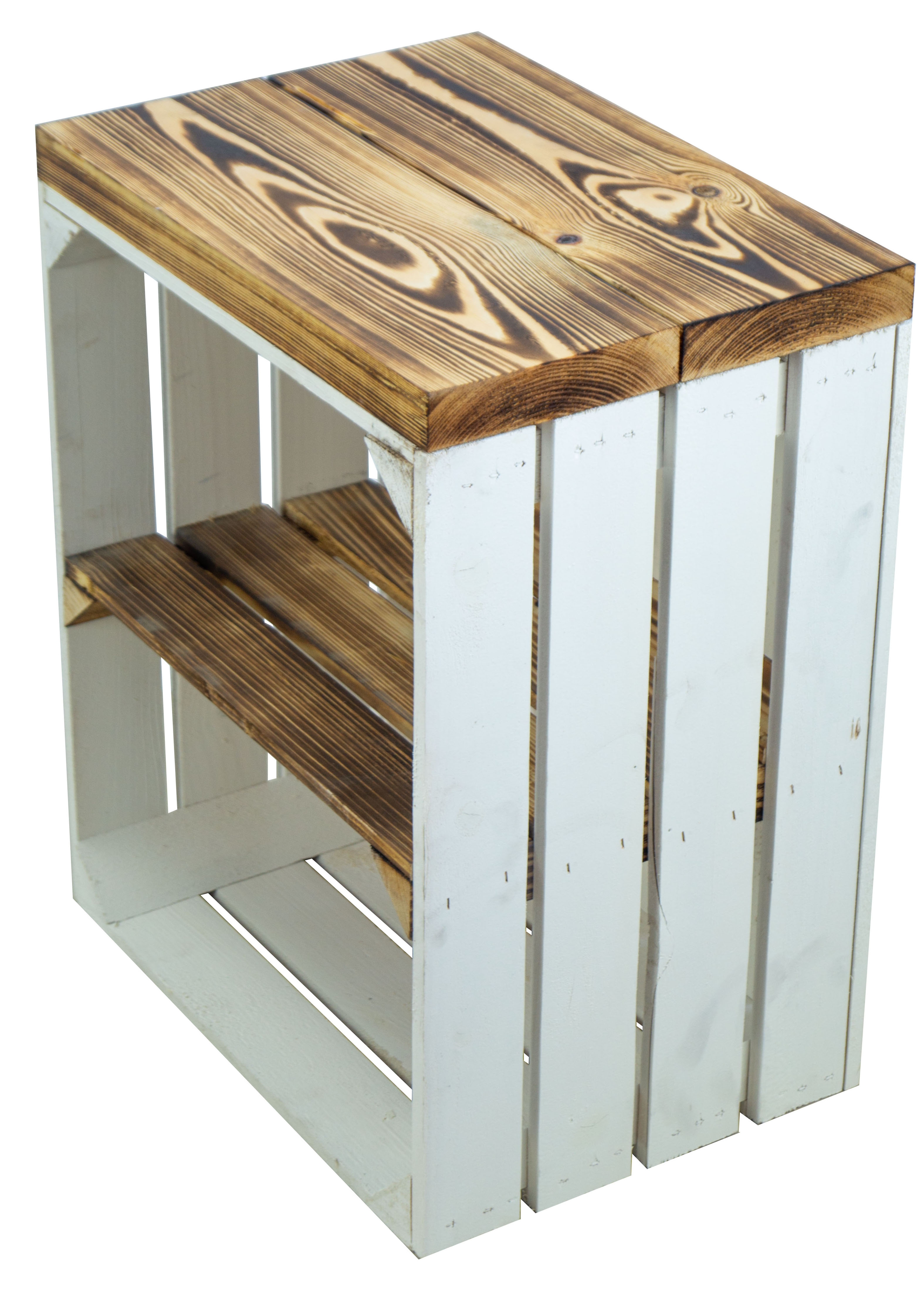 Hocker Anne weiss flam Quer flam Planke Hocker Anne weiss flam Quer flam Planke