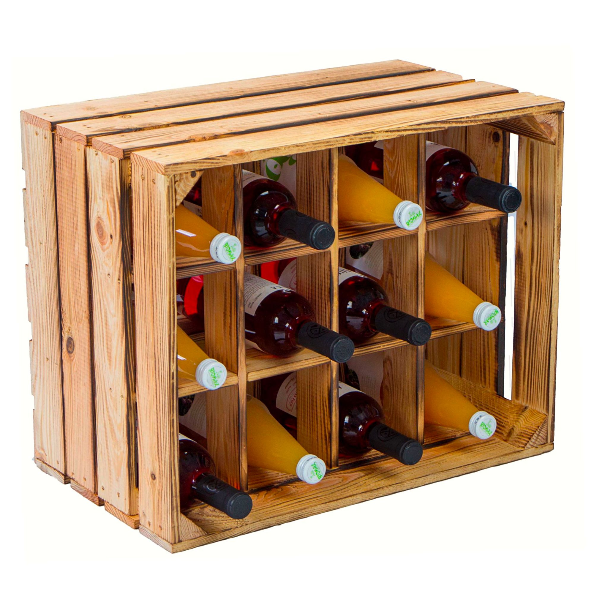 Flaschenregal Weinregal Henry 12er geflammt 50x40x30cm