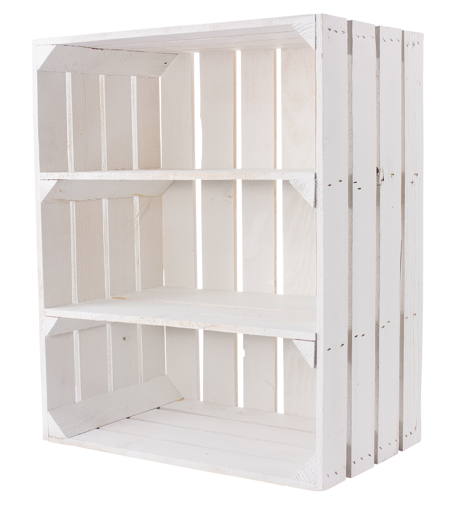 Weiße Regalkiste Tamme weiss Fächern 55x55x31cm 4 Regalkisten Tamme weiss mit 3 Fächer 55x55x30cm