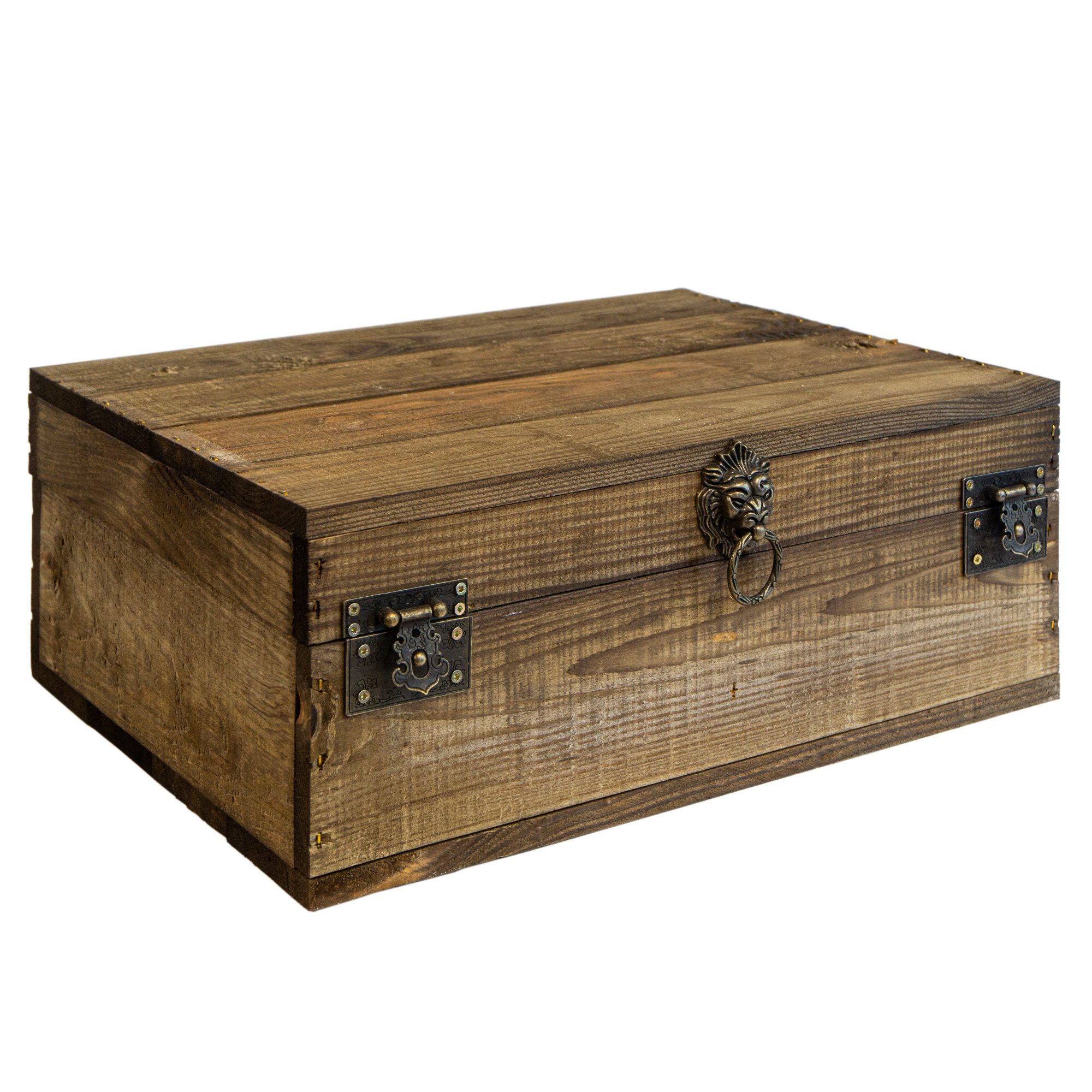 Rustikale Holztruhe mit Löwenkopfgriff – 40 x 30 x 16 cm | Schatztruhe aus Massivholz Palisander Rustikale Holztruhe mit Löwenkopfgriff – 40 x 30 x 16 cm | Schatztruhe aus Massivholz