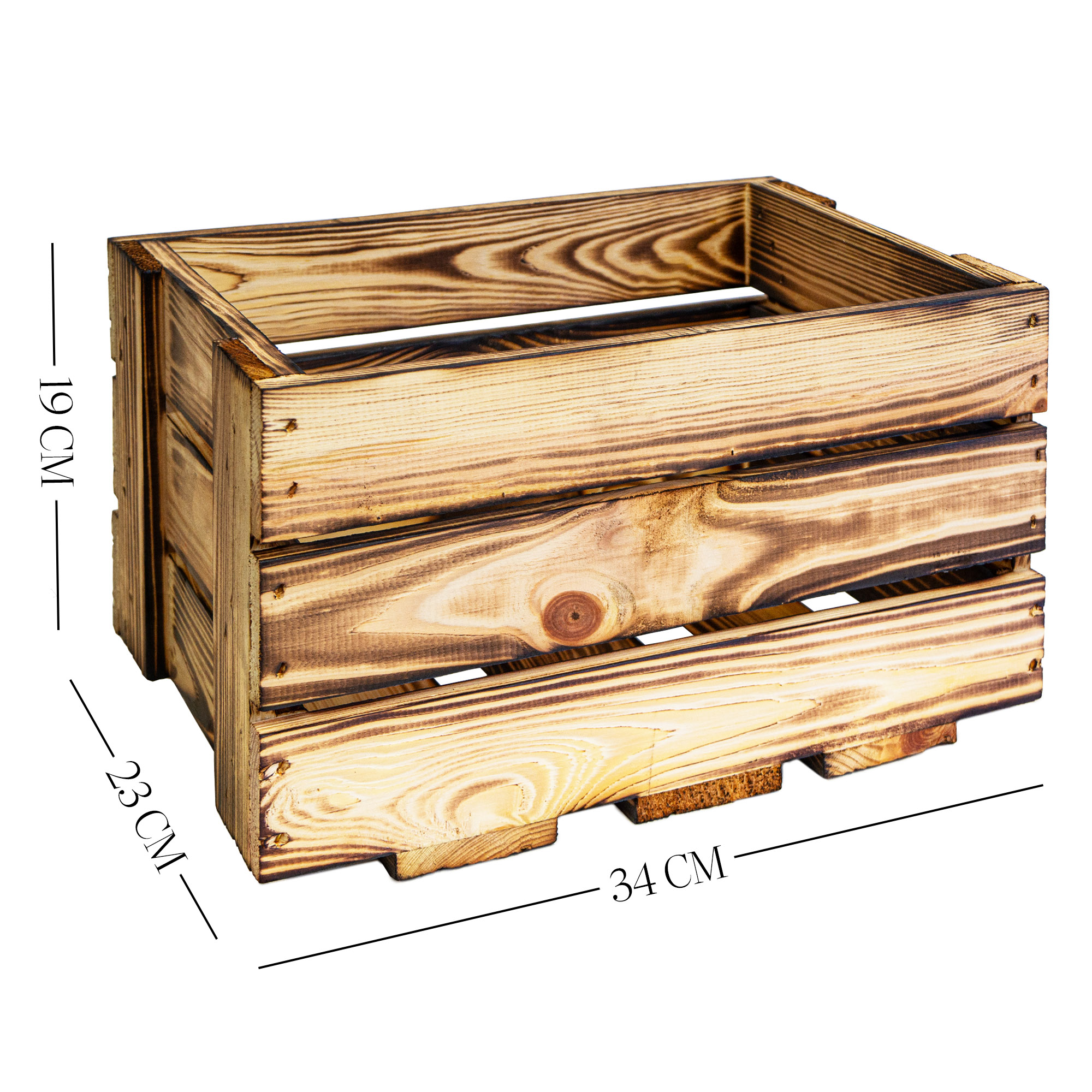 Mini-Weinkiste in geflammt 34x23x19cm Mini-Weinkiste in geflammt 34x23x19cm