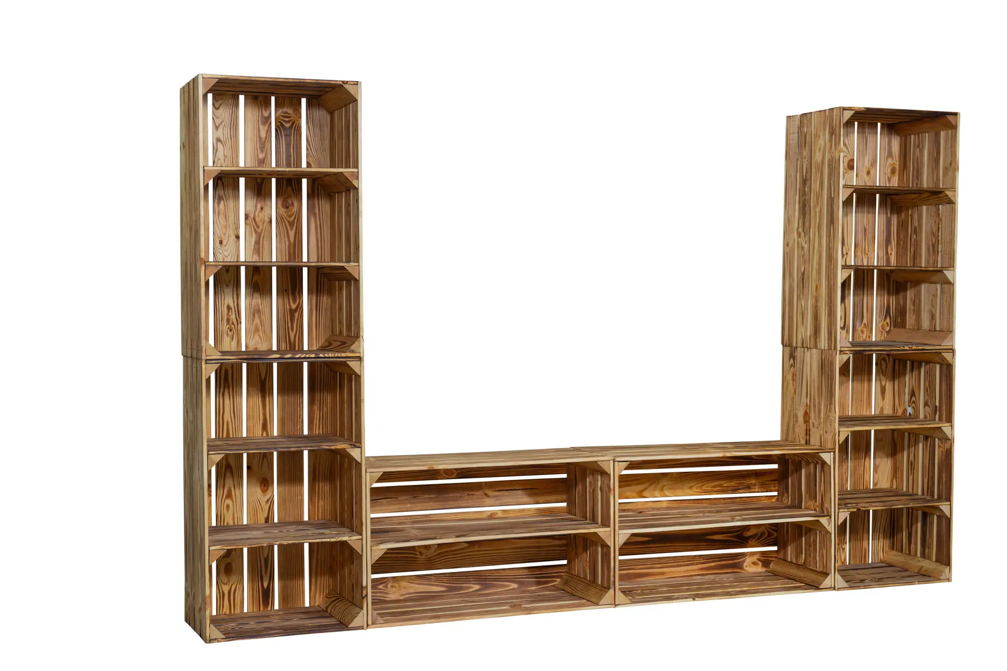 TV-Board "Steven" mit hohen Regalkisten TV-Board "Steven" mit hohen Regalkisten