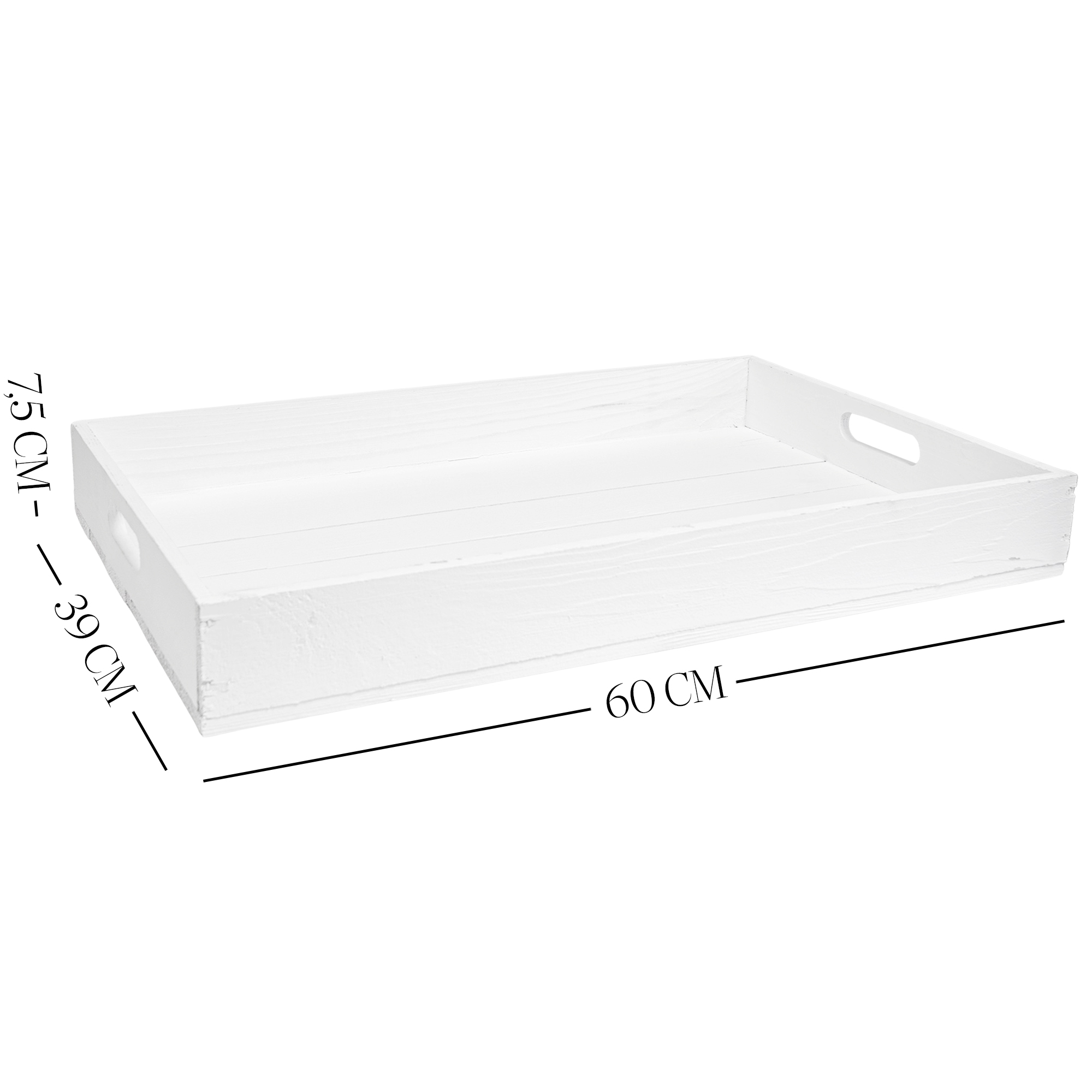 Serviertablett in weiß 60x40x8cm Holztablett Frühstückstablet Bartablett Serviertablett in weiß 60x40x8cm Holztablett Frühstückstablet Bartablett