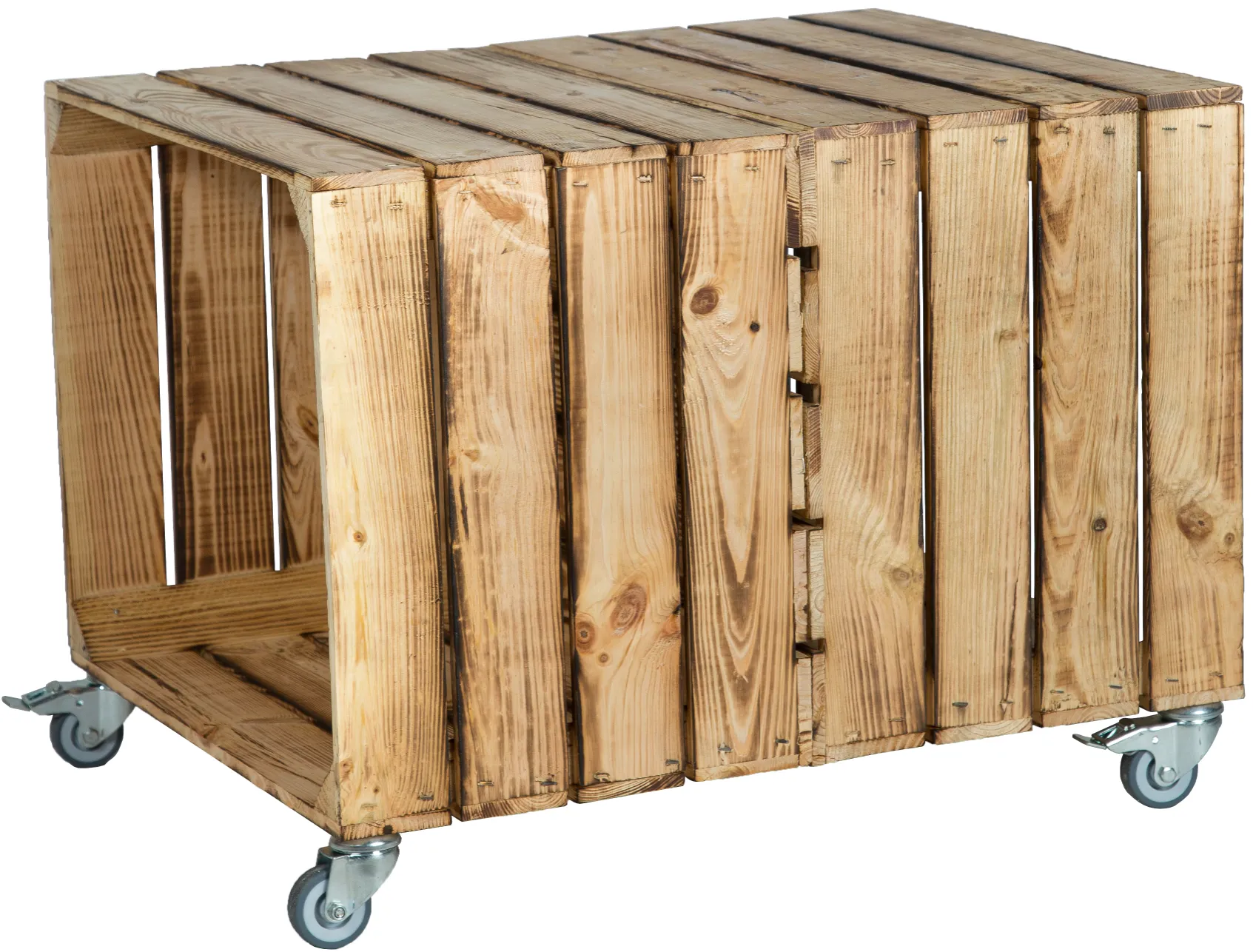 kleiner Obstkistentisch Johanna geflammt inkl. Rollen