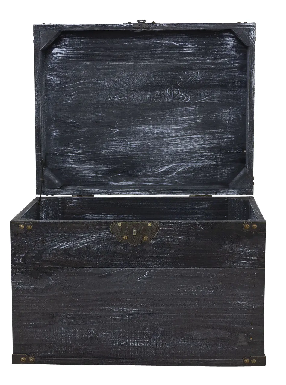 Angesagte Vintage Holztruhe zum Verstauen von Kleinigkeiten / dekorativ mit Deckel 45x35x35xcm