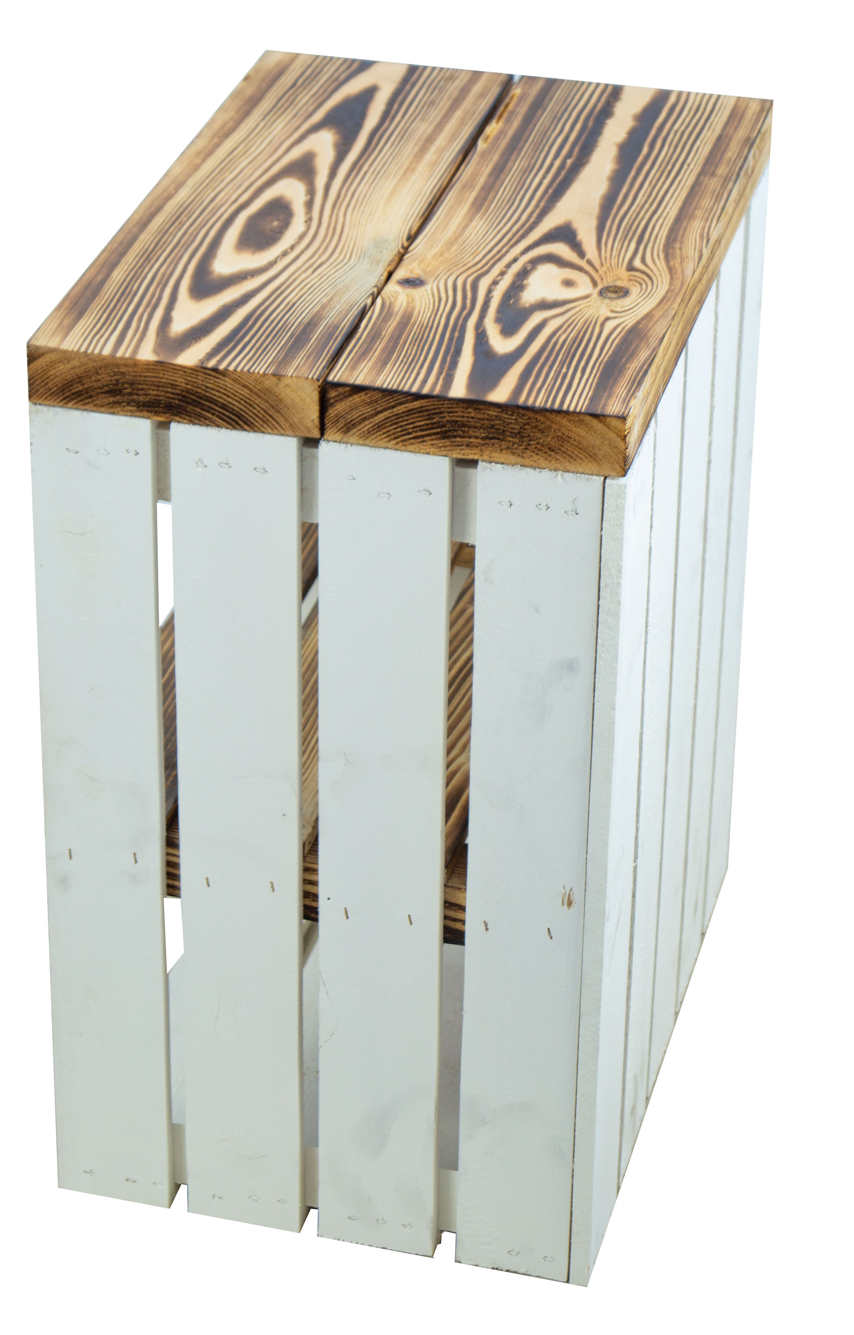 Hocker Anne weiss flam Quer flam Planke Hocker Anne weiss flam Quer flam Planke