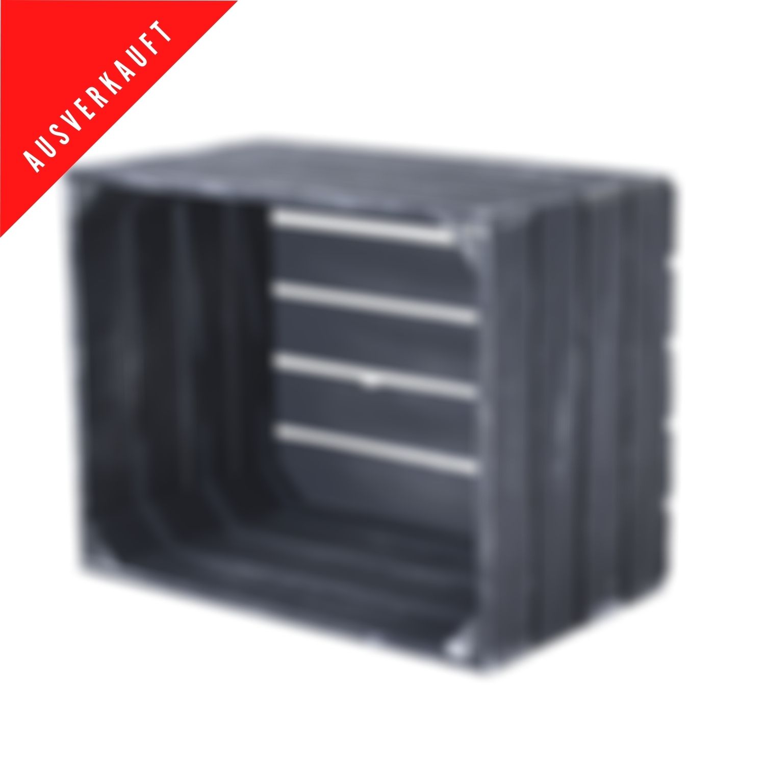 Holzkiste Shabby Schwarz 50x40x30cm