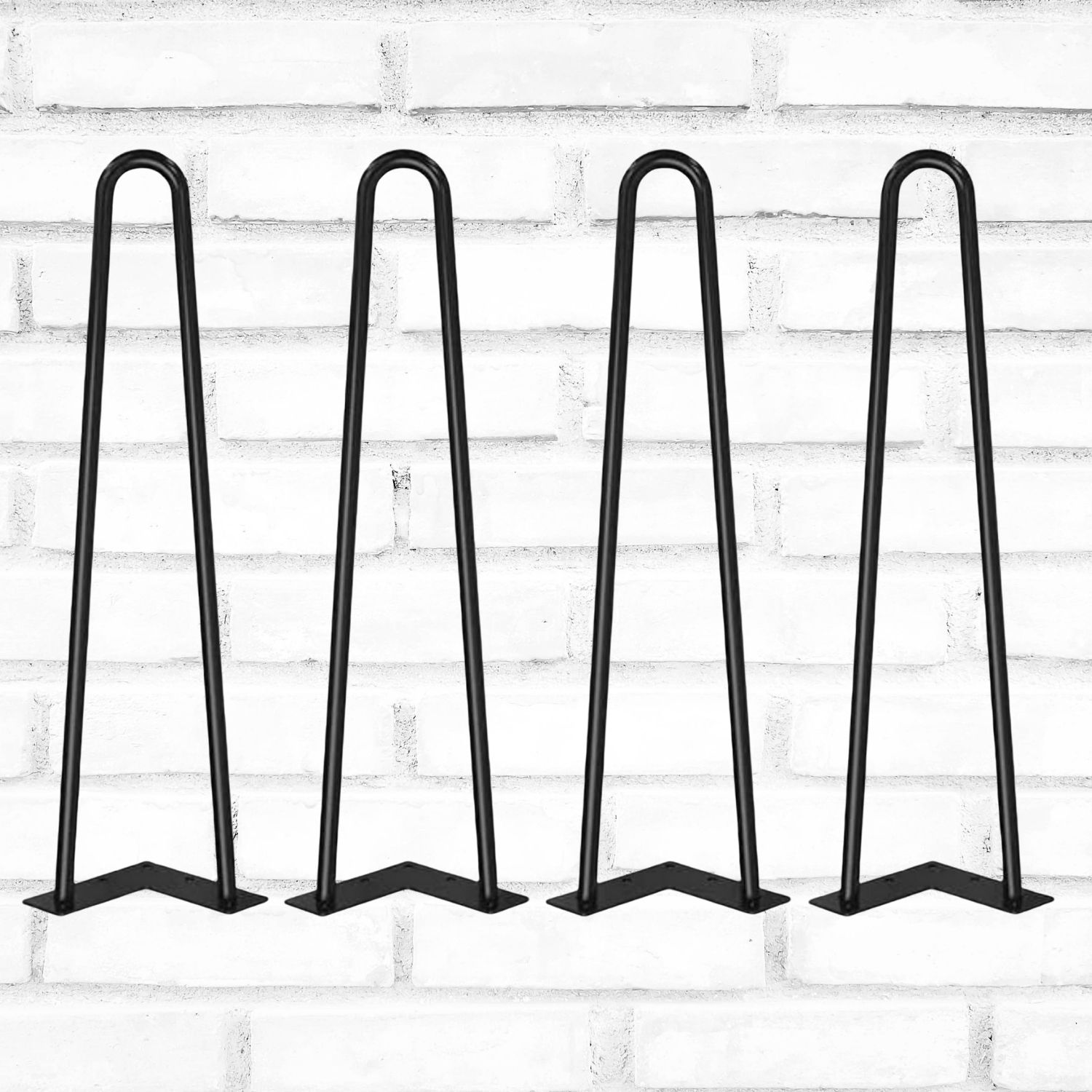 Hairpin Legs Tischbeine 2 Stangen/36cm "schwarz" 4er Set